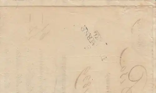 Lettre 1839 de Pise à Firenze, facture en italien