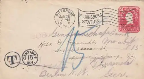 États-Unis: 1x Pittsburg 1905 - Wilkingsburg; 1 x Henderson, Minn 1918 to Breda/Holland