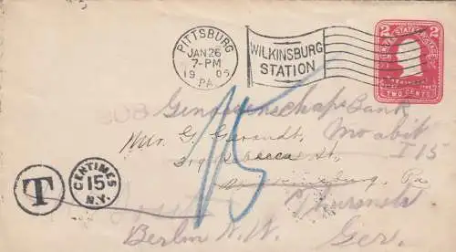 USA: 1x Pittsburg 1905 - Wilkingsburg; 1x Henderson, Minn 1918 to Breda/Holland