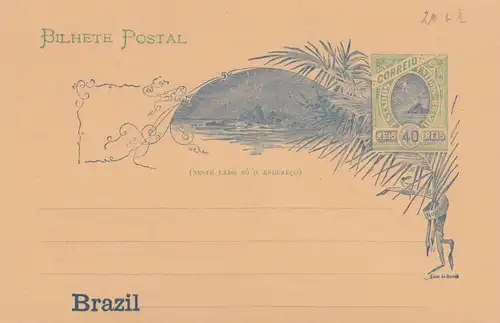 Brasil: post card; cart a bilhete