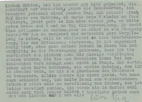 BiZone: Postkarte 1945 von Brilon-Stadt nach Köln-Brück