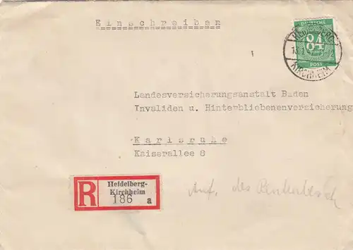 Inscrivez Heidelberg-Kirchheim 1947 à Karlsruhe