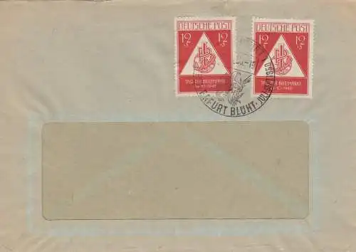 SBZ 1948 Erfurt, Sonderstempel, Tag der Briefmarke