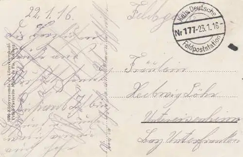 Ansichtskarte Versecz, Varrom-Ruine 1916 nach Untereisenheim