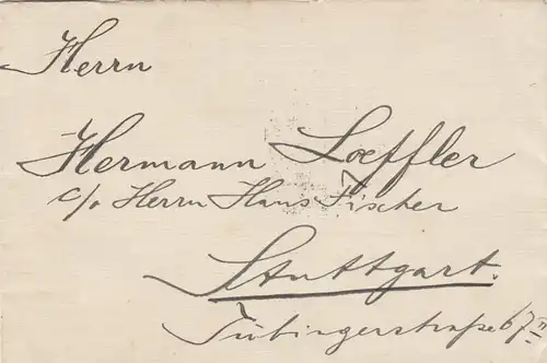 1914: letter Poste Ottomanes to Stuttgart