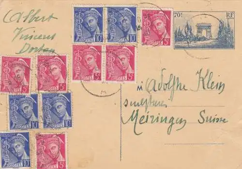 4x post card around 1940 to Germany