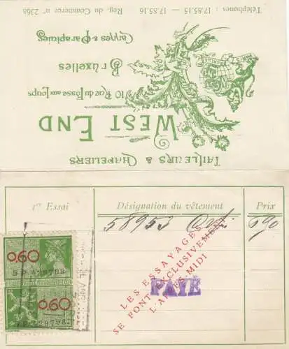 Bruxelles Fiscal stamp. .