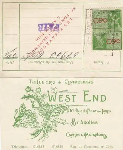 Bruxelles Fiscal stamp. .