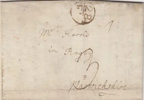 Cover from Calais to Warwickshire, with text