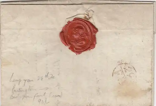 Cover from Calais to Warwickshire, with text