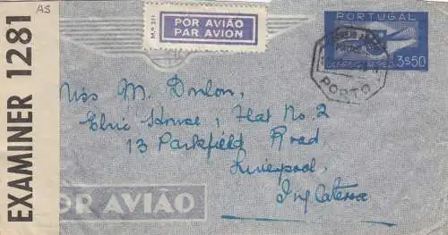 1940: air mail Porto to Liverpool