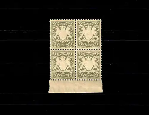 Bayern: MiNr. 65x, Viererblock, postfrisch, **