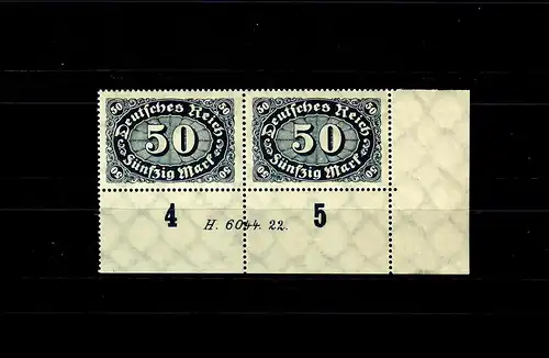 DR: MiNr. 246c, Eckrand Paar, HAN Nummer, BPP Signatur