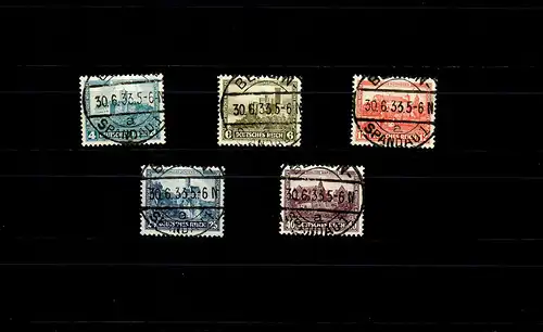 DR: MiNr. 474-478, Luxussatz mit zentrischem Berlin Stempel, BPP Signatur