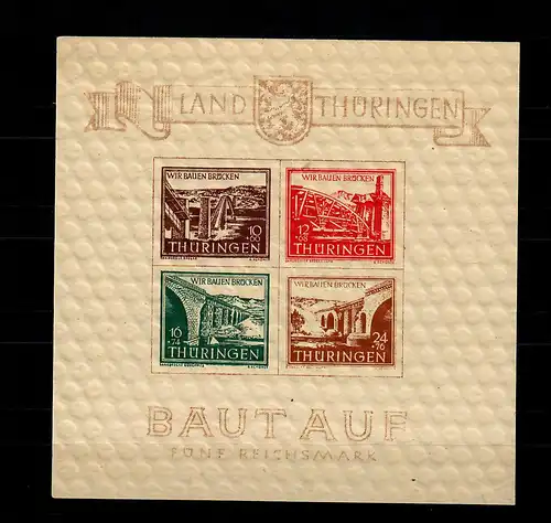 SBZ: MiNr. Block 4byl, post-fraîchissement, **, BPP Signature