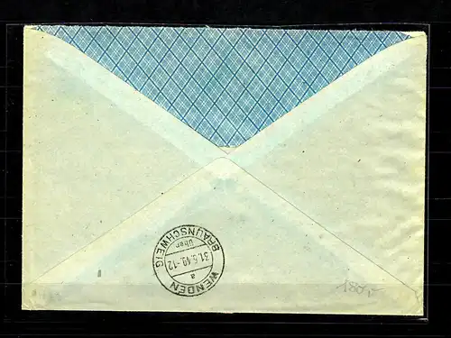 BiZone: MiNr. Block 1 sur recommandé Hanovre après conversion