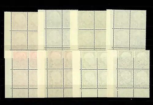 Bund MiNr. 179-260y, Heuss Lumogen, Eckrand VB, 2x mit SektorenNr. ** postfrisch