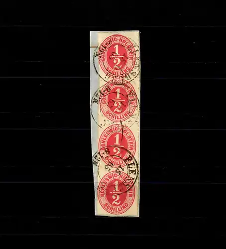 Schleswig-Holstein Min. 8, 4 bandes, billet