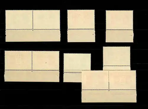 Wurtemberg: Min. 123-129, frais de port, **, complet avec numéro HAN