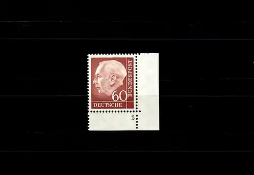 Couvercle: MiNr 190, E4, Eckrand, Sektionnum. 2, non plié, **, post-fraîchissement