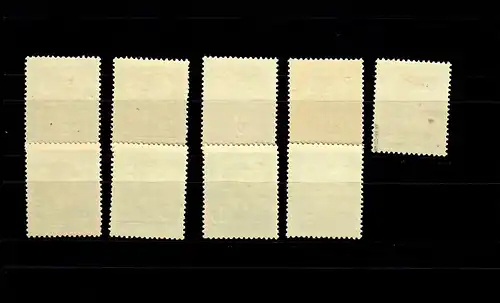 Monténégro: Min. 1-9, Falzspur, * avec 1I, 3I et 9III