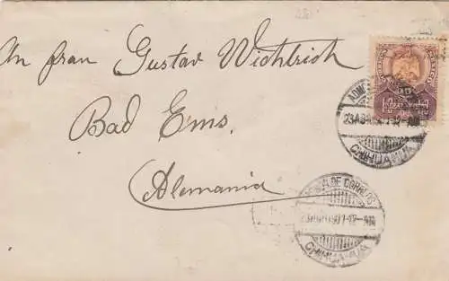 letter 1901 Chihuahua to Bad Ems