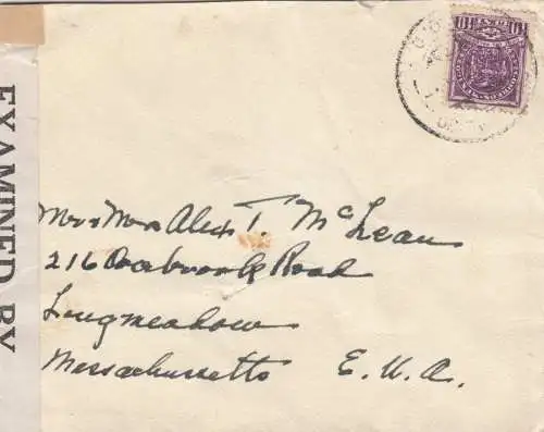 letter 194x to USA, censor