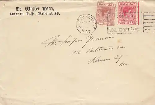 1938: letter Nassau to Kansas