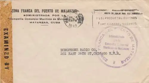 1943: Matanzas to Chicago, censor