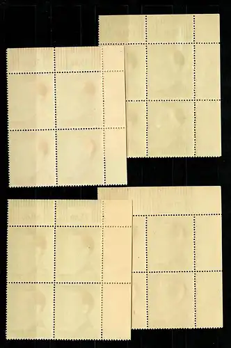 DR: MiNr. 799-802 B, Eckrand Viererblock VE1, postfrisch, **