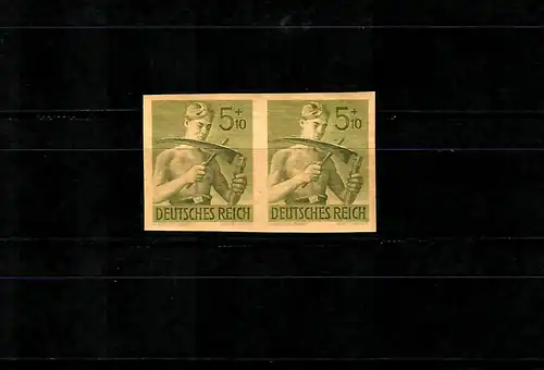 DR: MiNr. 851U, postfrisch, ** im waagrechten Paar