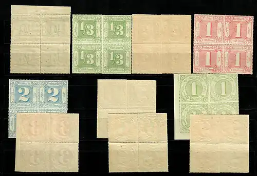 Thurn & Taxis: Mi Nr. 45-54, frais, ** dans le quadrillage