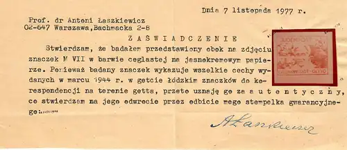 Litzmannstadt: ghetto MiNr. I-II, sans caoutchouc