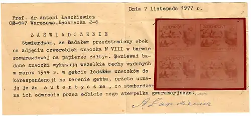 Litzmannstadt: Ghetto MiNr. I-II, ohne Gummi