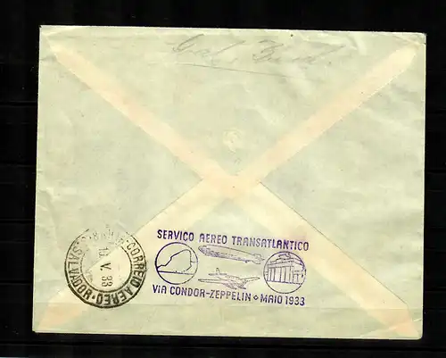 Volkshelp Saar, 3x recommandé Sarrebruck, comte Zeppelin jusqu'à Recif jusqu 'au Bahia