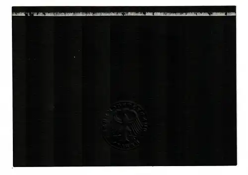 Berlin: AK 15 auf schwarzem Vorlagekarton mit Prägesiegel Bundesdruckerei Berlin