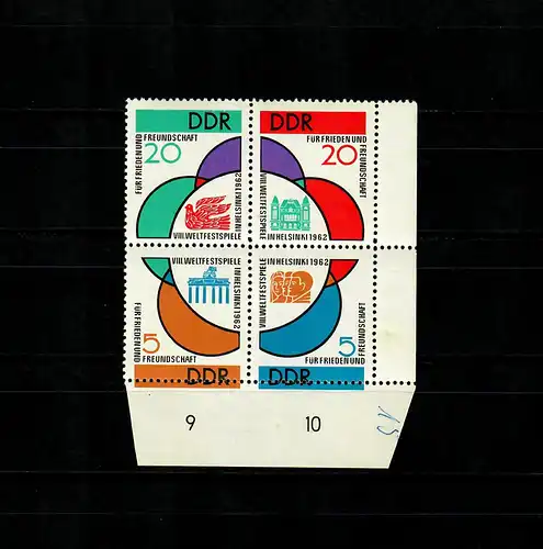 DDR: MiNr. 901-904, Unterrand, Verzähnung, postfrisch, **