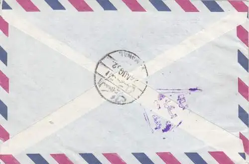 1952: air mail registered Baghdad As-Samawal to Twickenham/Middlesex