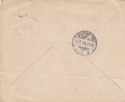 1894: letter Rio de Janeiro to Potsdam/Germany