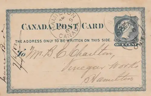 1882: post card Hamilton