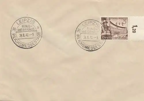 Blanko Sonderstempelbeleg 1940: Leipzig: Reichsmessestadt, Messe Leipzig
