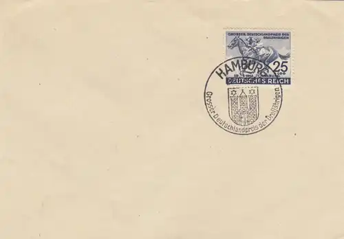 Blanko Certificat spécial de timbre 1942: Hambourg: Grand Prix d'Allemagne.