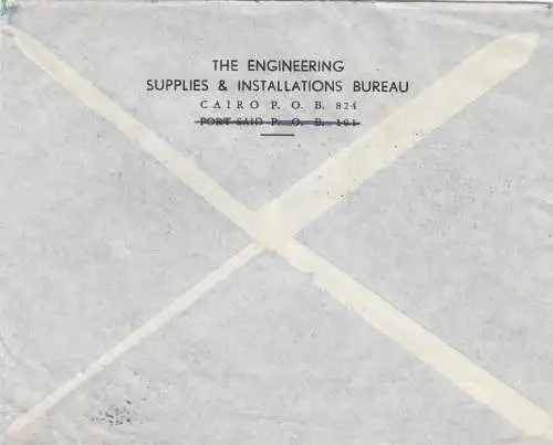 1959: letter from Cairo to Twickenham, Middlesex