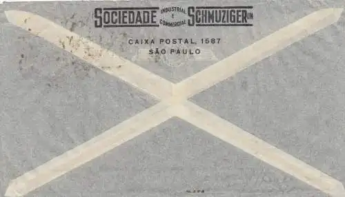 1935: 3x covers Sao Paulo to Lubeck, Düsseldorf, Radebeul