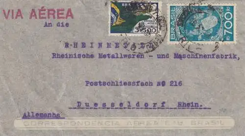 1935: 3x covers Sao Paulo to Lubeck, Düsseldorf, Radebeul