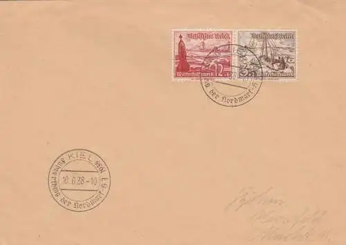 Blanko Sonderstempelbeleg 1938: Kiel: Führerthing der Nordmark