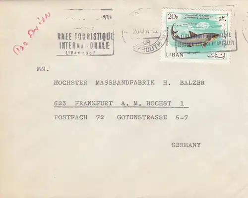 1957: Beyrouth to Frankfurt.