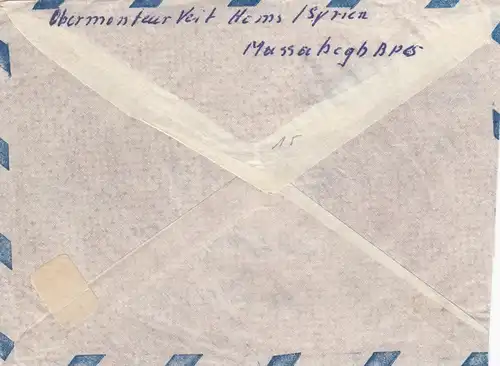 letter air mail Massabegh to Frankfurt