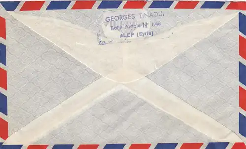 letter air mail Alep to Frankfurt.