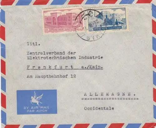 letter air mail to frankfurt 1972